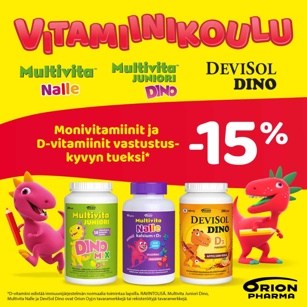Lasten vitamiinit -15% Apteekki, Koskikeskuksen Apteekki