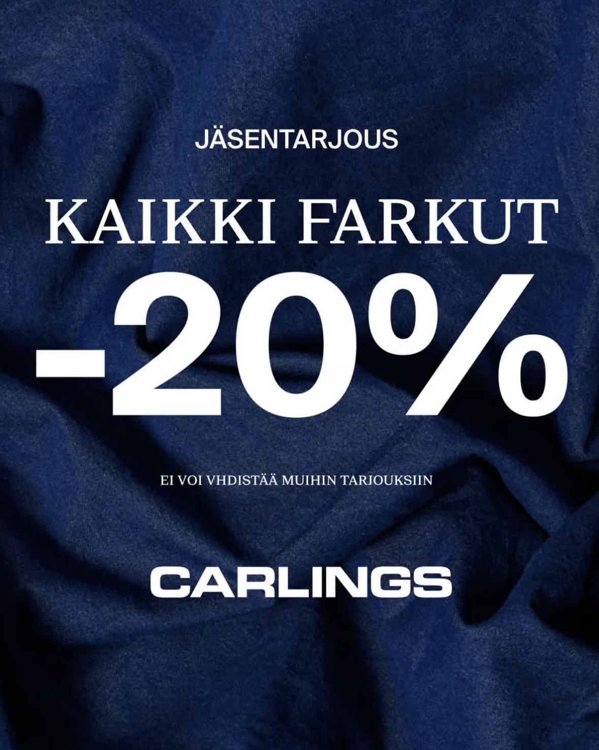 Kaikki farkut -20 % Carlings