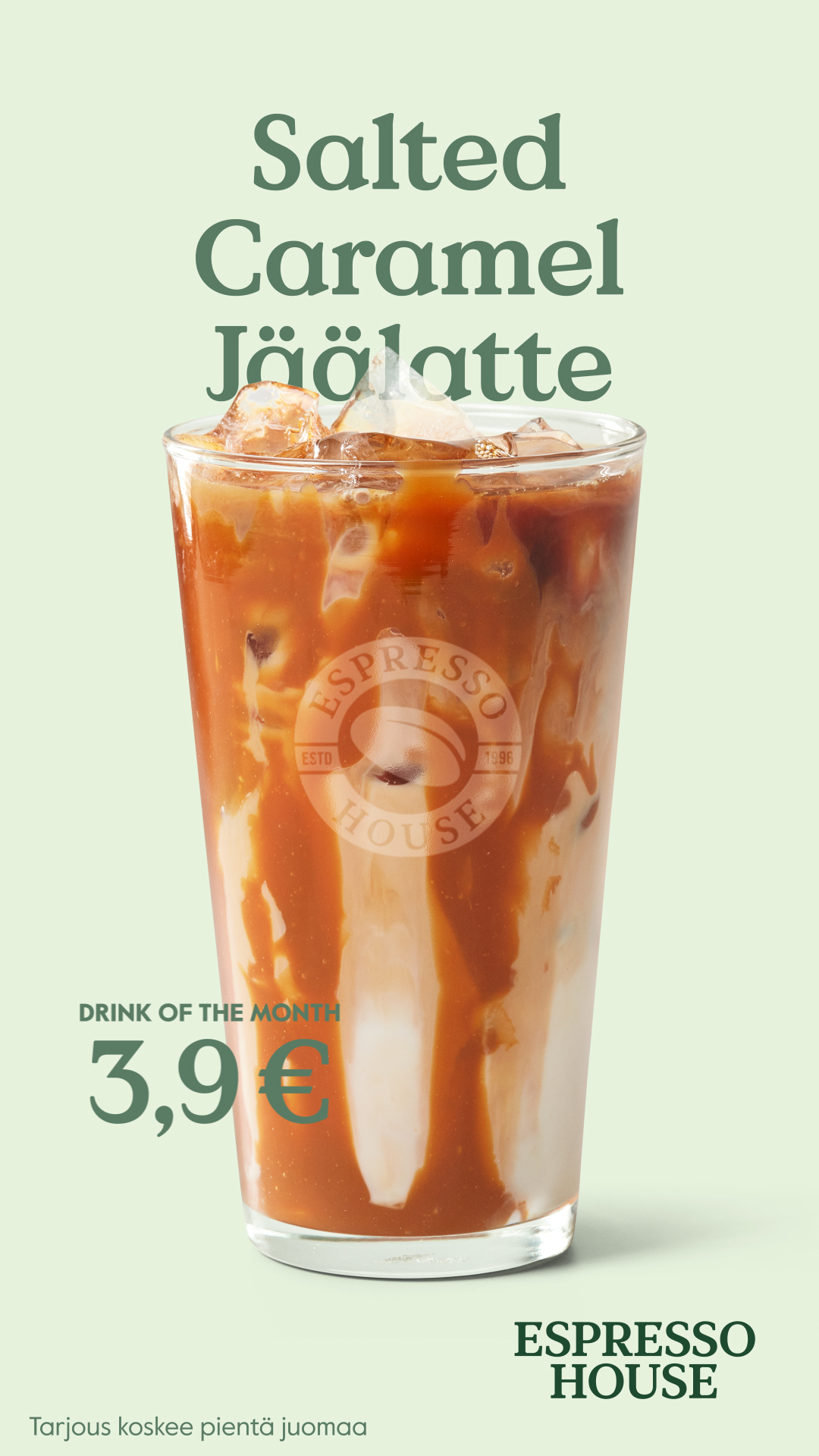 Drink of the Month: salted caramel jäälatte 3,90€ Espresso House