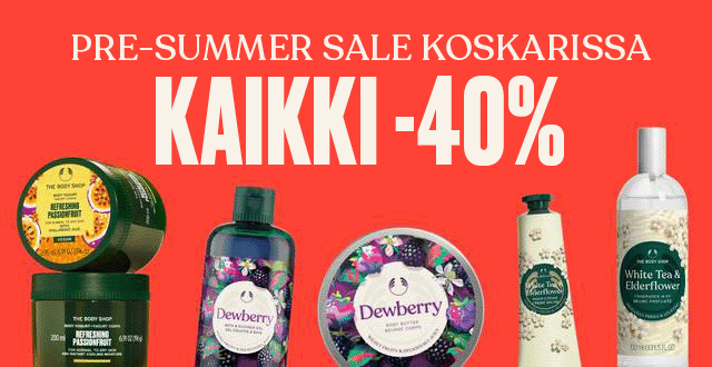 Kaikki* -40% ! The Body Shop