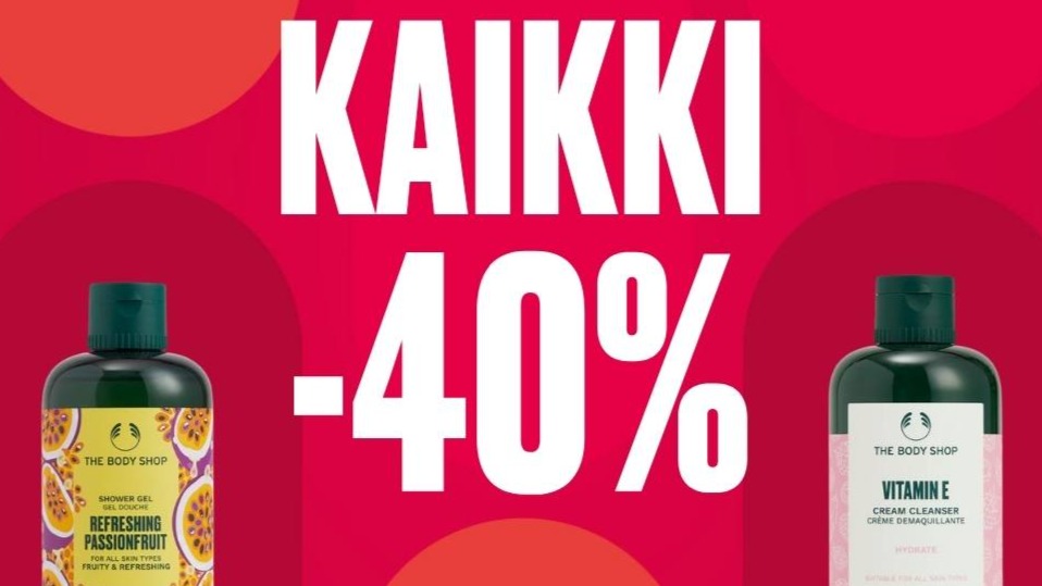 Kaikki* normaalihintaiset tuotteet -40% The Body Shop
