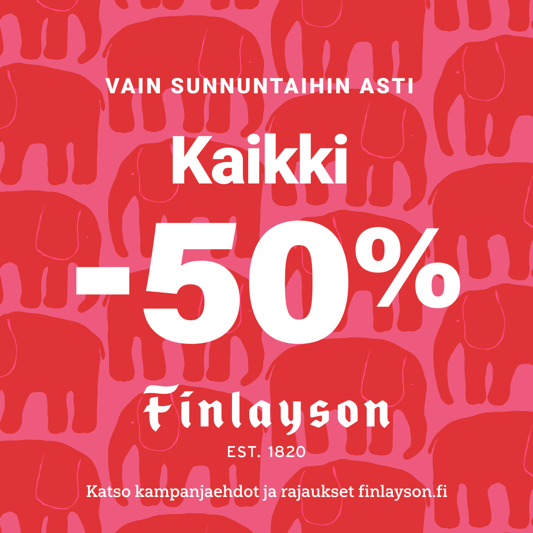 Viikonlopun tarjouksemme Finlayson pop-up