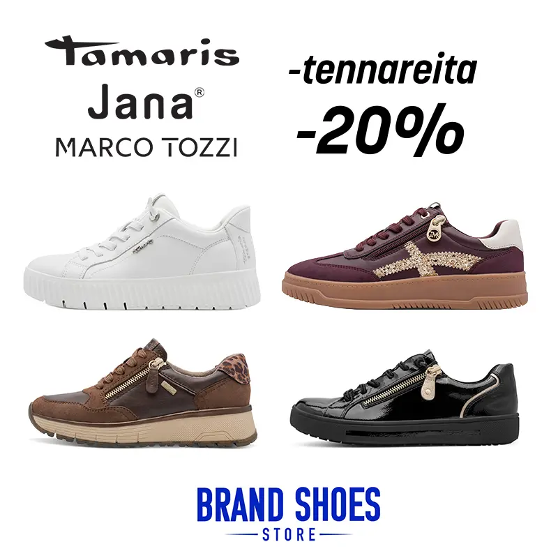 Tamaris, Marco Tozzi ja Jana -tennarit -20% Brand Shoes Store